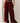 DYNAMIC WIDE LEG PANTS IN BURGANDY