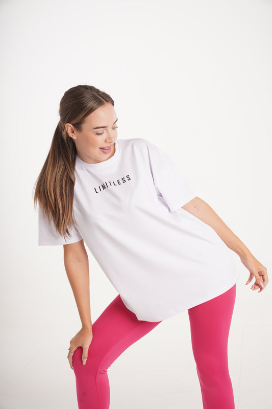 WHITE DRI-FIT OVERSIZE TEE