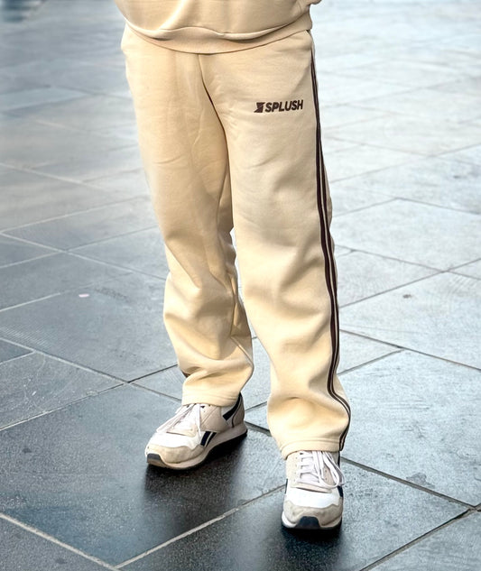 STRIPE SWEATPANTS IN BEIGE